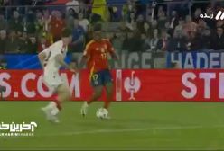 گل سوم اسپانیا به گرجستان