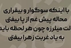 غم حضرت زهرا س در دل امیرالمومنین ع