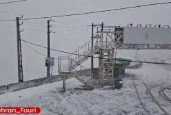 اولین برف پاییزی در دماوند بارید