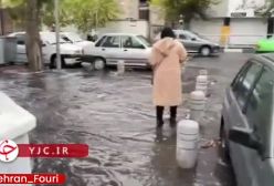 وضعیت معابر پایتخت بعد از باران پاییزی امروز