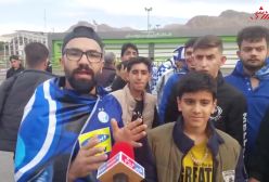 هواداران استقلال مقابل دوربین خبر ورزشی؛ آخر جدول هم باشیم از استقلال حمایت می‌کنیم چون اصالت دارد