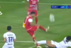 خشن‌ترین تکل فوتبال ایران اما بدون کارت زرد یا قرمز