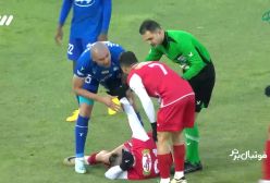 صحنه های حساس دربی 105 از دریچه دوربین روی سینه داور، پیام حیدری (نیمه اول)