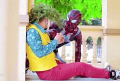 نبرد مرد عنکبوتی و اسپایدرمن/نجات پلیس/ نبرد ابرقهرمانان در دنیای واقعی