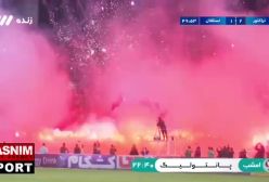 ببینید! فیلم آتش بازی جالب هواداران تراکتور رو سکوهای ورزشگاه تبریز | 15 فروردین 1404