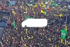 ازدحام شدید جمعیت خیابان های منتهی به مراسم تشییع شهید نصرالله | 5 اسفند