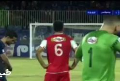 لحظه بهت حریف پرسپولیس و شادی سرخ‌ها
