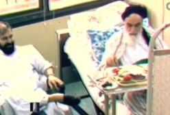 عبادت امام خمینی ره در بیمارستان