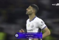 ورود مهدی طارمی با مچ‌بند مشکی به بازی مقابل بارسلونا | 10 اردیبهشت 1404