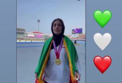 تبریک امیر جدیدی به ریحانه مبینی برای کسب مدال طلای مسابقات دو و میدانی کره جنوبی