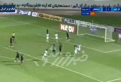 گل رامین رضاییان به گل گهر از روی نقطه پنالتی