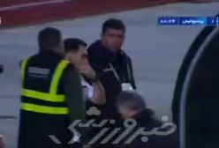 لحظه اخراج محمدخدابنده‌لو مقابل نساجی و داد و فریاد کارتال