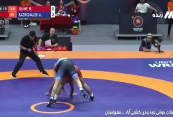 پیروز  مقتدرانه احمد بذری مقابل رسول گونه کشتی‌گیر ترکیه‌ای