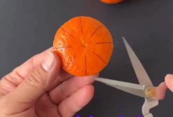 کاردستی گل با پوست نارنگی