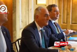 تصویر خبرگزاری میزان از دیدار زلنسکی و رضا پهلوی