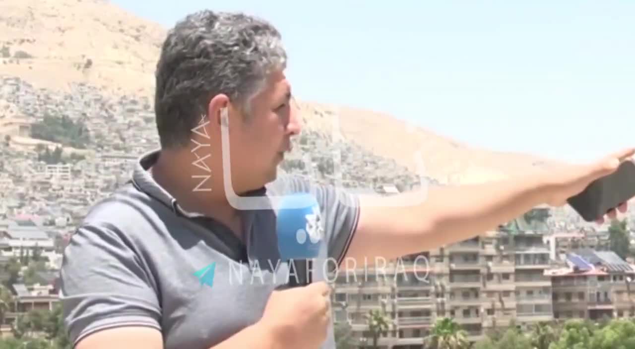 ببینید| لحظه حمله موشکی اسرائیل به سوریه هنگام پخش مستقیم خبرنگار العربی قطر | 25 تیر 1404