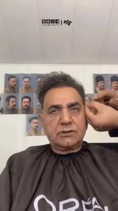 مراحل گریم پرویز پرستویی در سریال شکارگاه